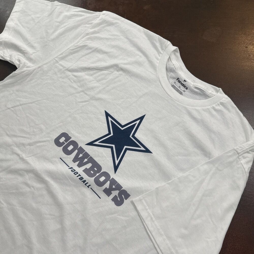Dallas Cowboys Fanatics Size XL Shirt White Football Casual Star tee sportswear